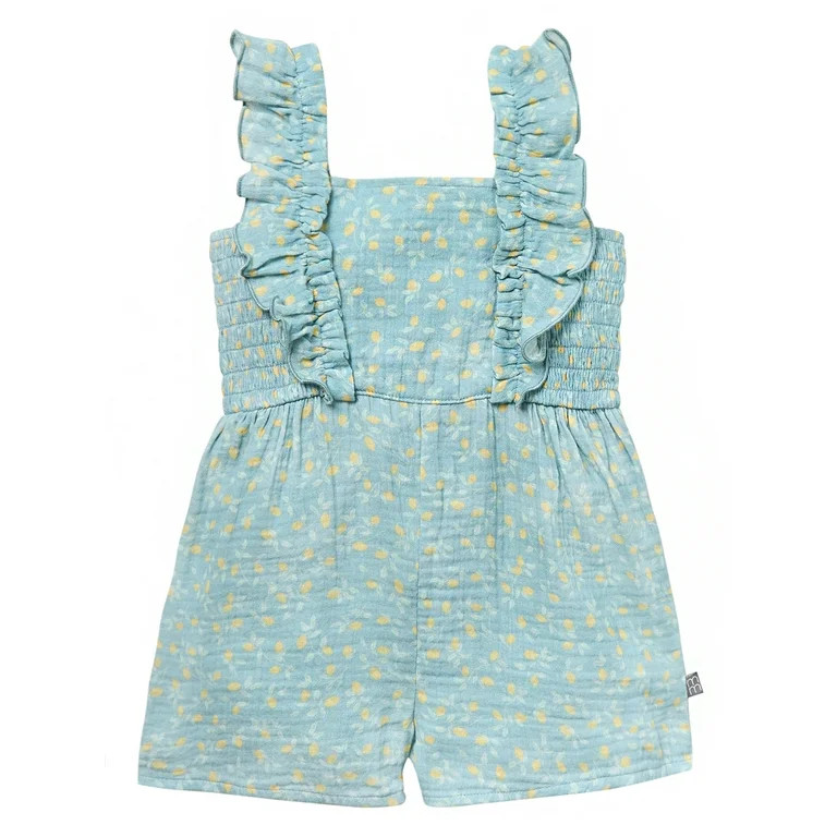 Modern Moments by Gerber Toddler Girl Smock Ruffle Wide Leg Romper, Sizes 12M-5T | Walmart (US)