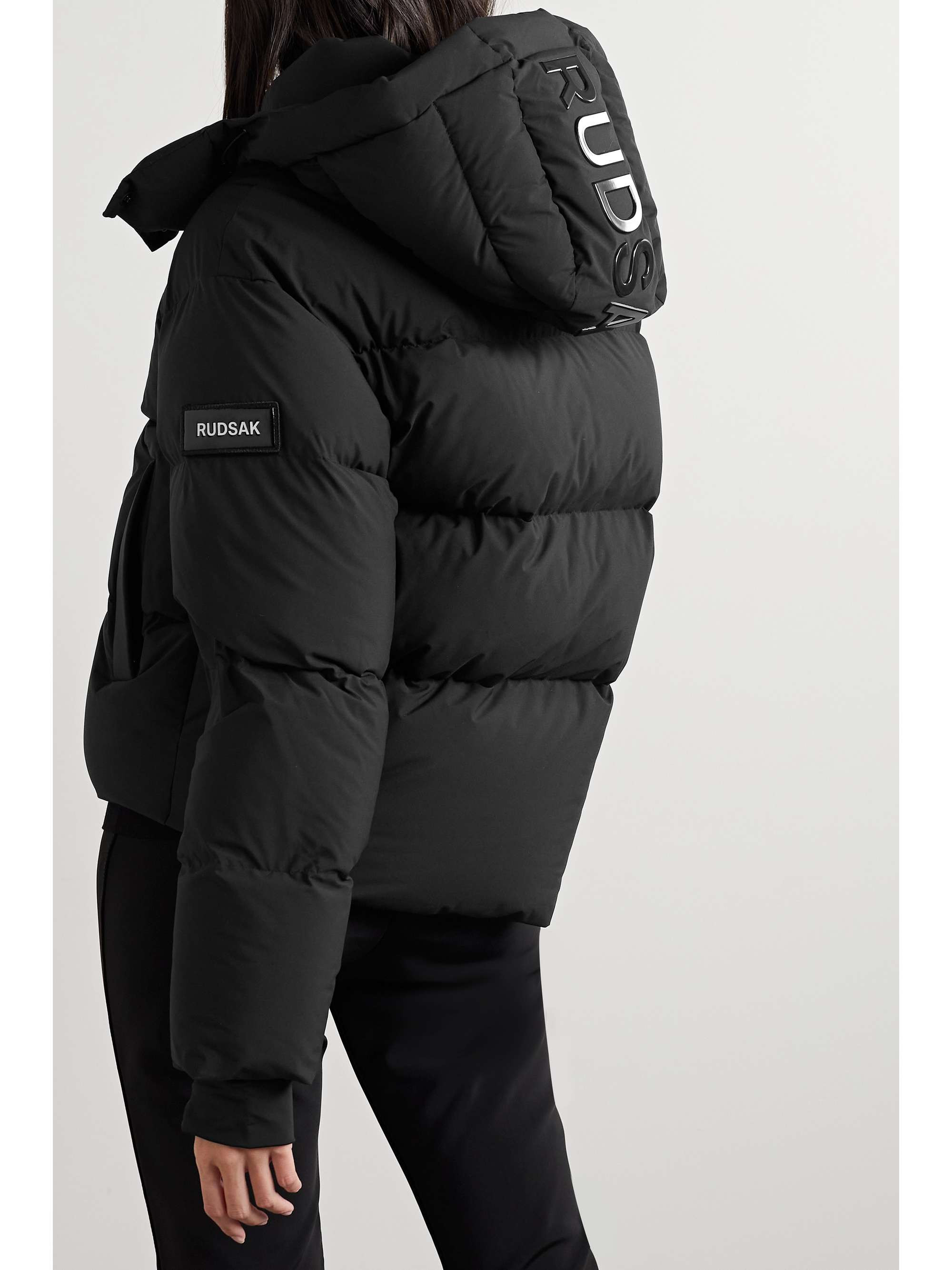+ NET SUSTAIN Danna appliquéd quilted hooded Soft-Stretch down ski jacket | NET-A-PORTER (UK & EU)