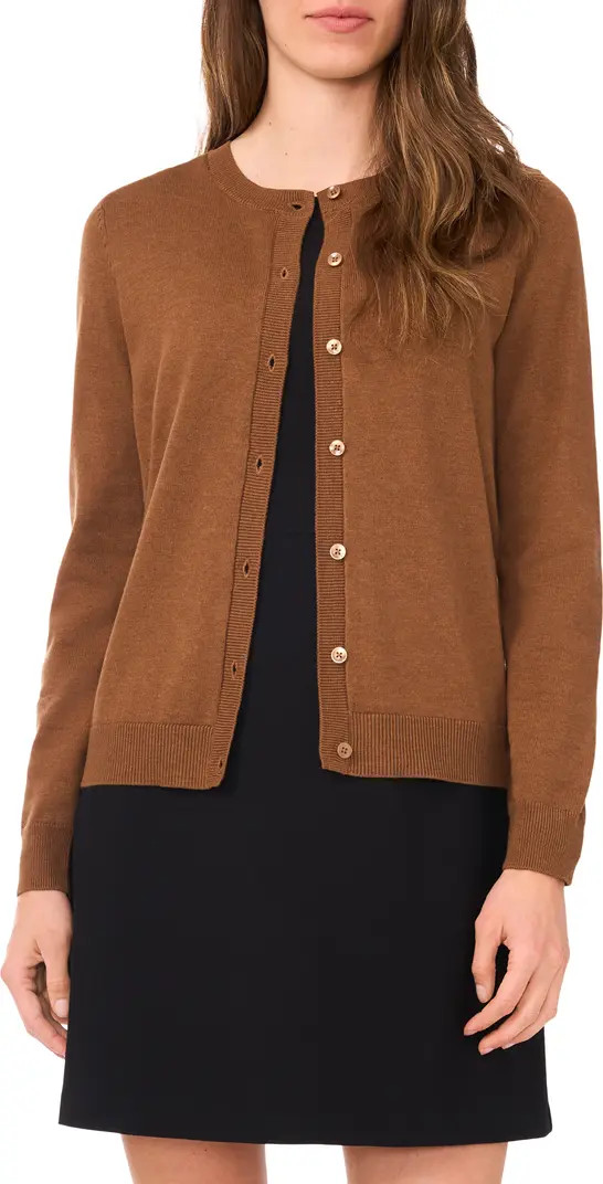 Halogen® Crewneck Cardigan | Nordstrom | Nordstrom