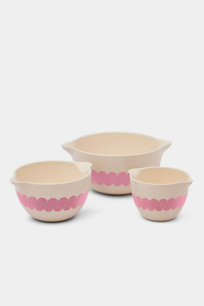 Great Jones Stir Crazy 3-piece Nested Ceramic Mixing Bowl Set | Urban Outfitters (US and RoW)