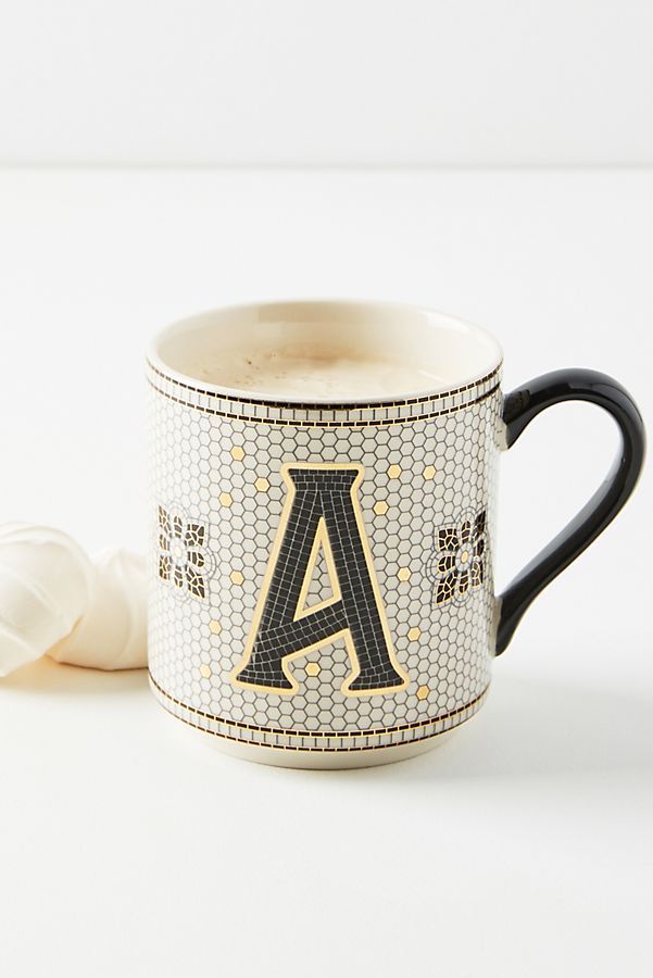 Tiled Margot Monogram Mug | Anthropologie (US)