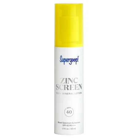 Supergoop Zincscreen 100% Mineral Lotion SPF 40 1.7 fl oz | Walmart (US)