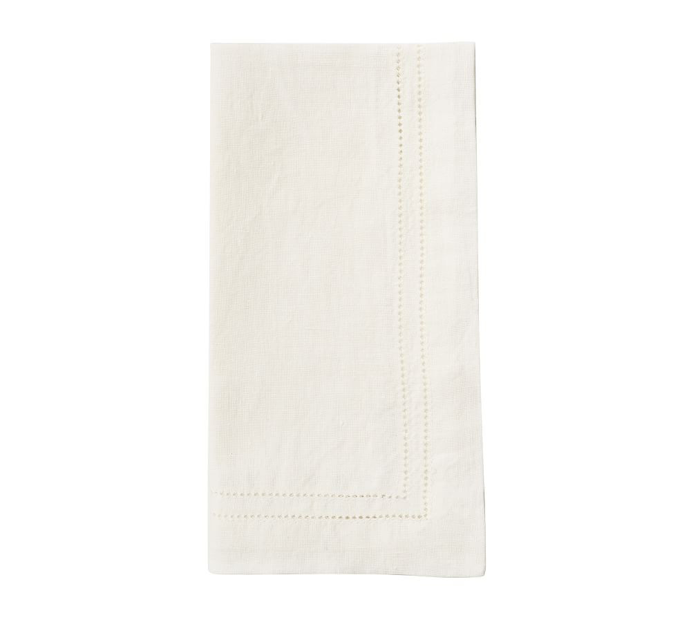 Double Hemstitch Linen Napkins - Set of 4 | Pottery Barn (US)