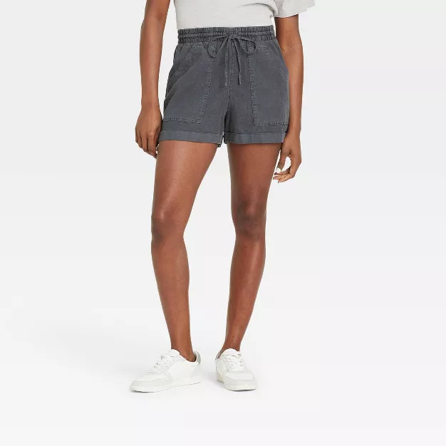Women's Mid-Rise Tie Waist Utility Shorts - Universal Thread™ | Target
