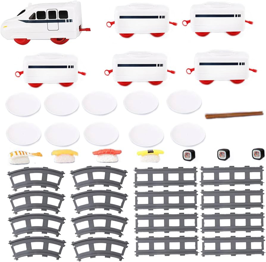 Battery Powered Sushi Train with Rail Conveyor Belt, Rotating Food Serving Tray for Party & Displ... | Amazon (US)