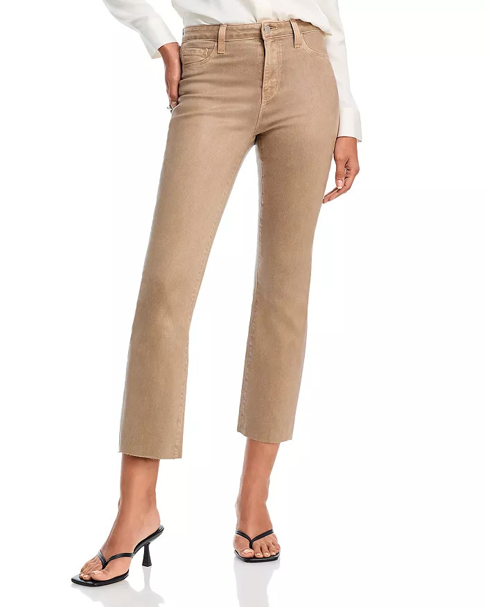 L'AGENCE Kendra High Rise Cropped Flared Jeans in Rye Coated Back to results -  Women - Bloomingd... | Bloomingdale's (US)