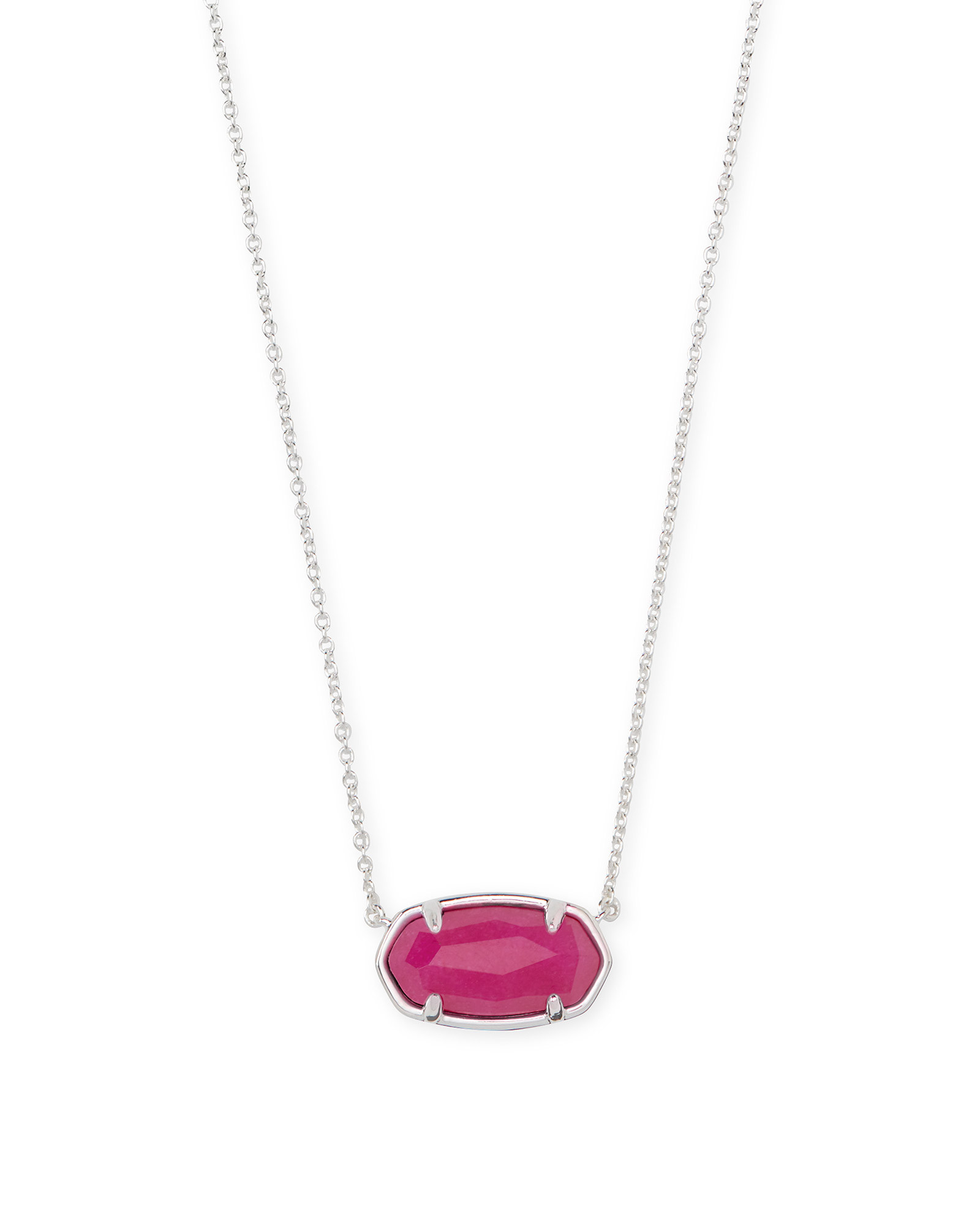 Elisa Sterling Silver Pendant Necklace in Pink Quartzite | Kendra Scott | Kendra Scott