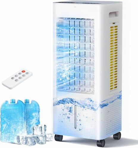 PNTCK 3-IN-1 Evaporative Air Cooler with Remote & Timer, 2.1Gal Tank, 3 Modes for Large Room, Home Office, Bedroom | Amazon (US)