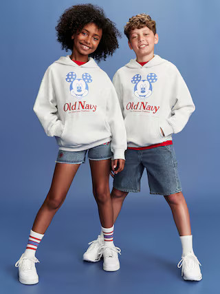 Old Navy x Disney© Mickey Mouse Gender-Neutral Logo-Graphic Flag Hoodie for Kids | Old Navy | Old Navy (US)
