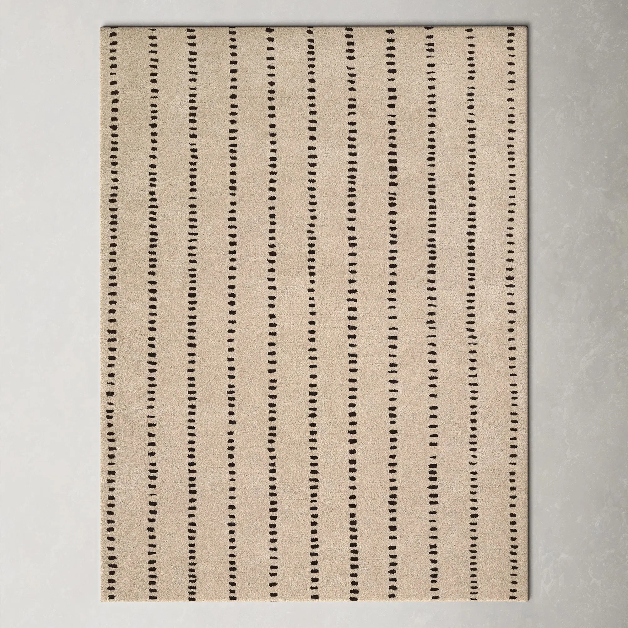 Austen Striped Handmade Tufted Wool Beige Area Rug | Wayfair North America