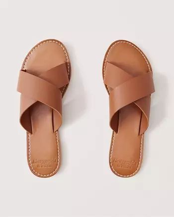 Cross Strap Slides | Abercrombie & Fitch (US)