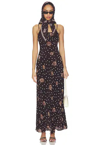 x REVOLVE Timeless Polka With Desert Roses With Head Scarf in Polka With Desert Rose | Revolve Clothing (Global)