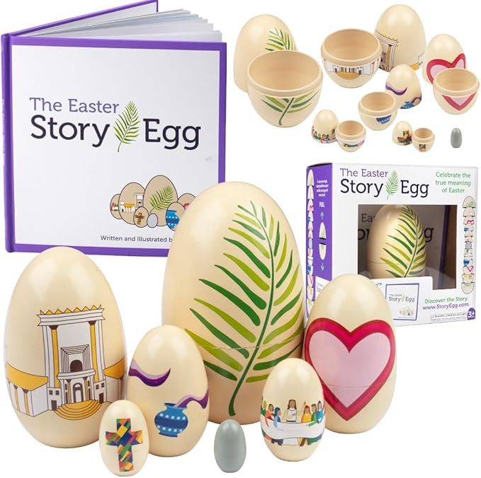 SCS Direct The Easter Story Egg – Interactive Countdown with Story Book & Decorative Nesting To... | Amazon (US)