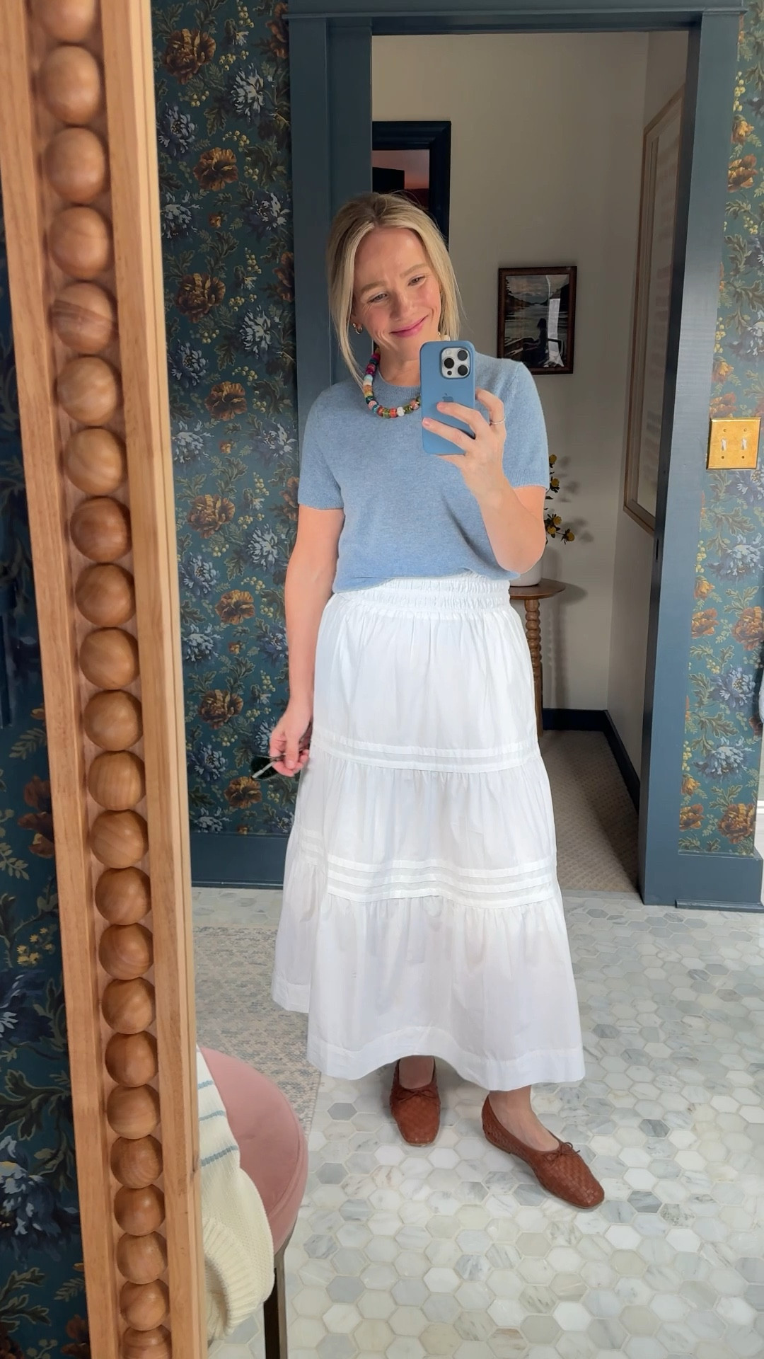 Under $100 Favorites from @Quince 
~ sized up to a medium in the short sleeve cashmere tee, love these to transition to Spring.  Sized down to an xs in the white skirt (I’m 5’3”) Woven flats are walk out of the box comfortable& fit true to size. Quilted crossbody bag also comes in a larger tote & backpack styles  @onequince favorites too!  #quincepartner @Shop.LTK #liketkit


#LTKOver40 #LTKootd #LTKSeasonal