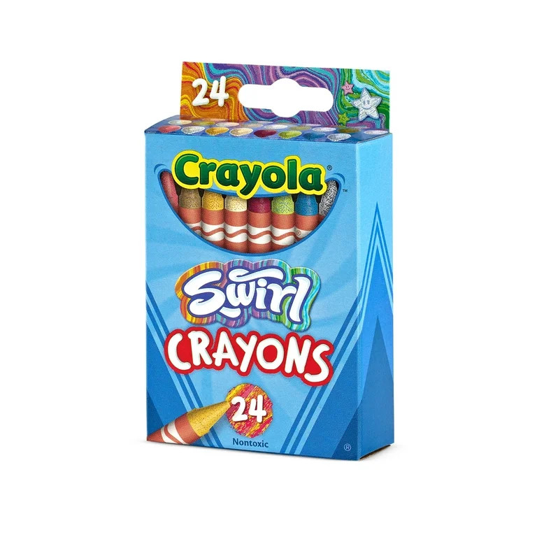 Crayola Swirl Crayons, 24 Ct, Multicolor Crayons, Back to School Supplies for Kids, Classroom Sup... | Walmart (US)