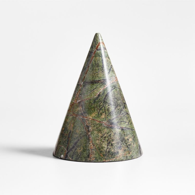 Marble Decorative Cone Sculpture + Reviews | Crate & Barrel | Crate & Barrel