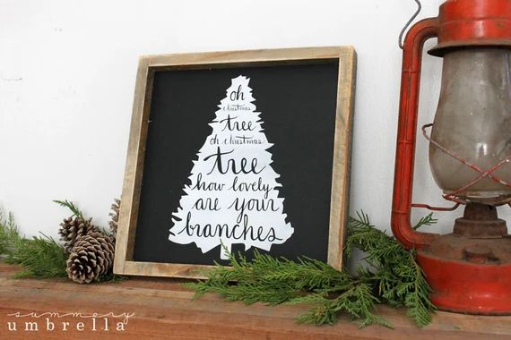Oh Christmas Tree Wood Sign Wall Decor Christmas Gift Holiday Decor Winter | Etsy (US)