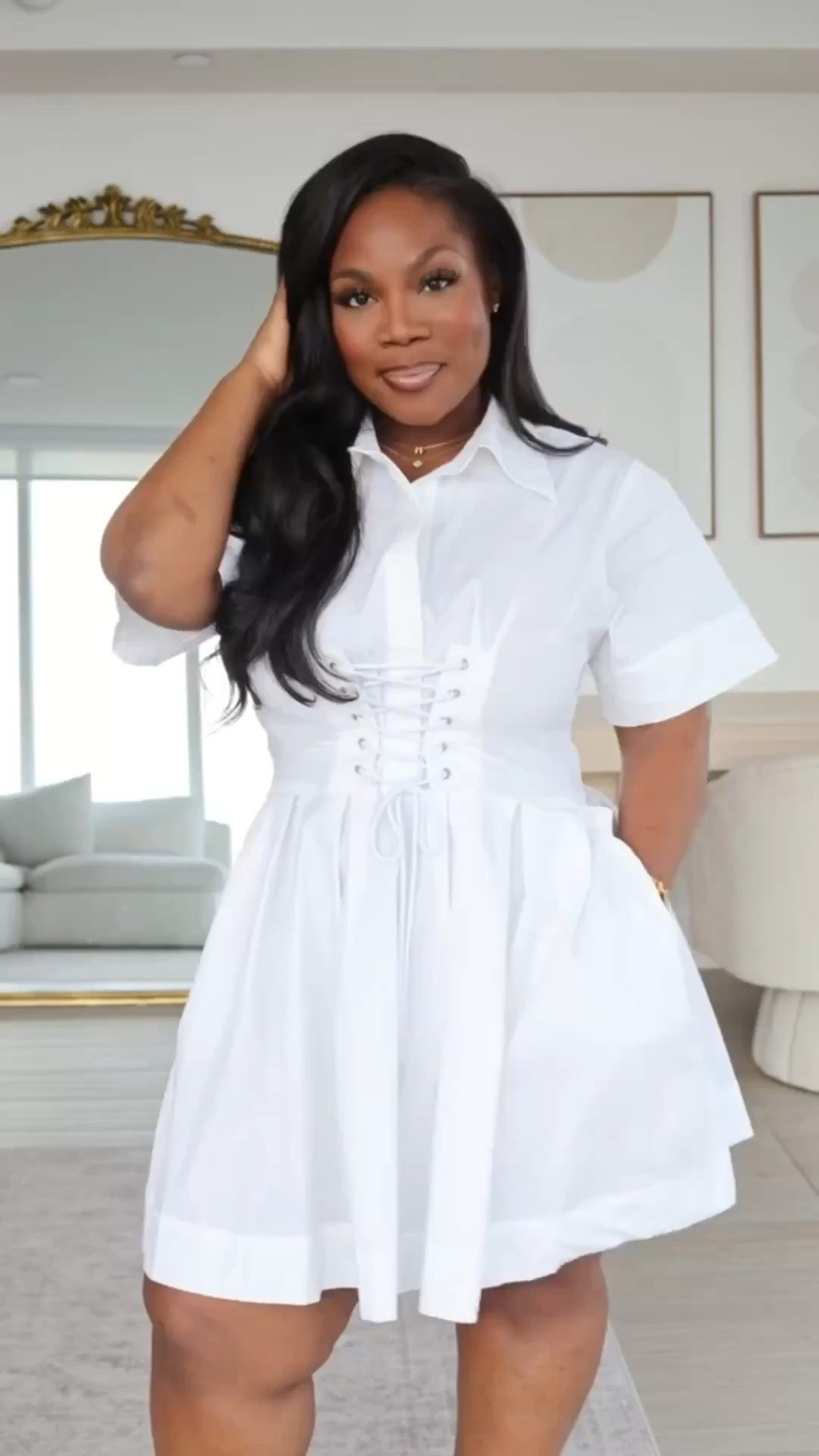 Staple white dress for work or church is 60% off at Macy’s! 🤍

Linking the rest of my Macy’s try on below! 

Dress: Size L

Summer dresses, summer outfits, work outfits, business casual workwear, Emmy Petit

#LTKSeasonal #LTKMidsize #LTKSaleAlert