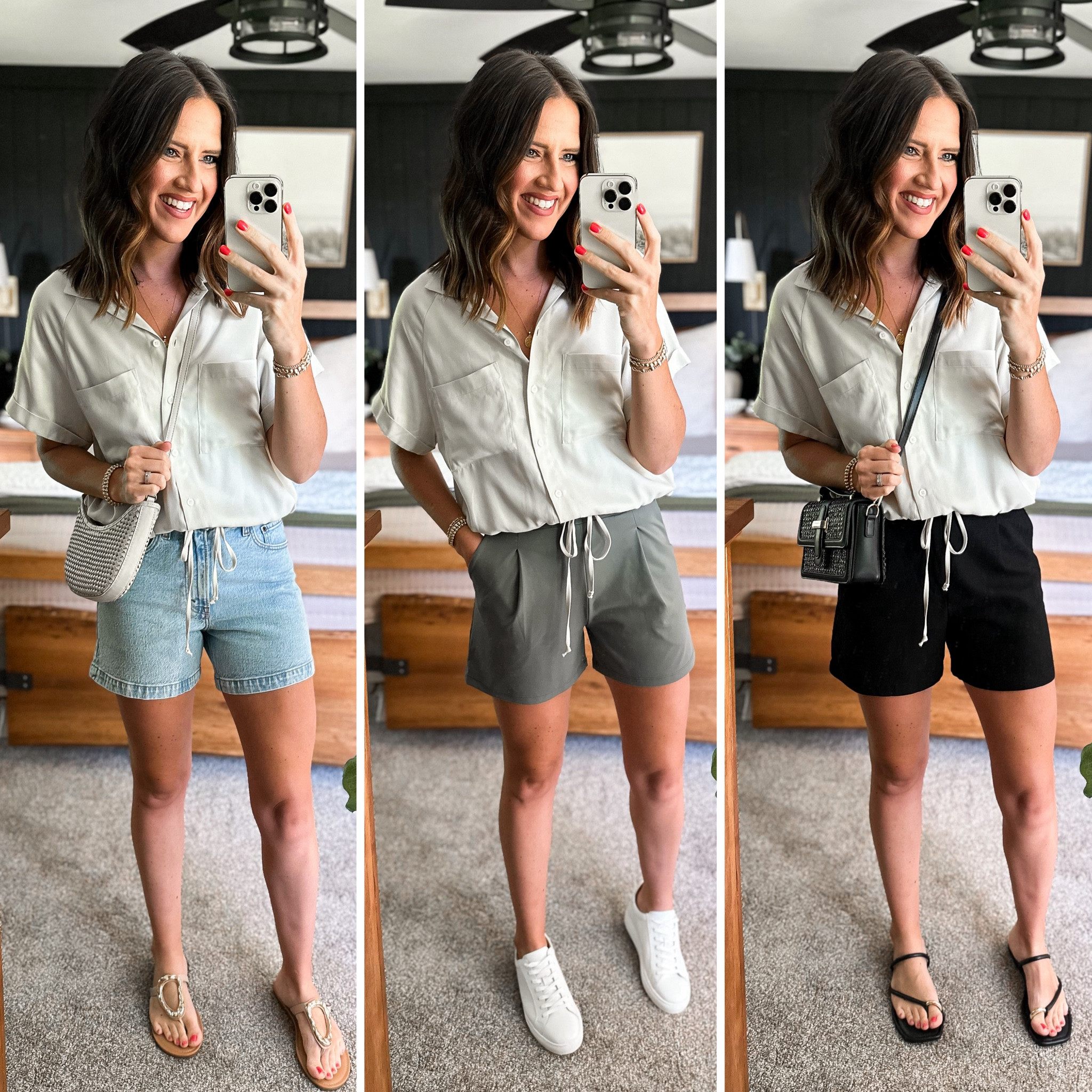 Summer Capsule Wardrobe - Tencel Camp Shirt 

Shirt - size down, im in a xs
Denim shorts - size 26 
Green shorts - size small 
Black shorts - sized down to a xs 


#LTKFindsUnder50 #LTKStyleTip #LTKFindsUnder100