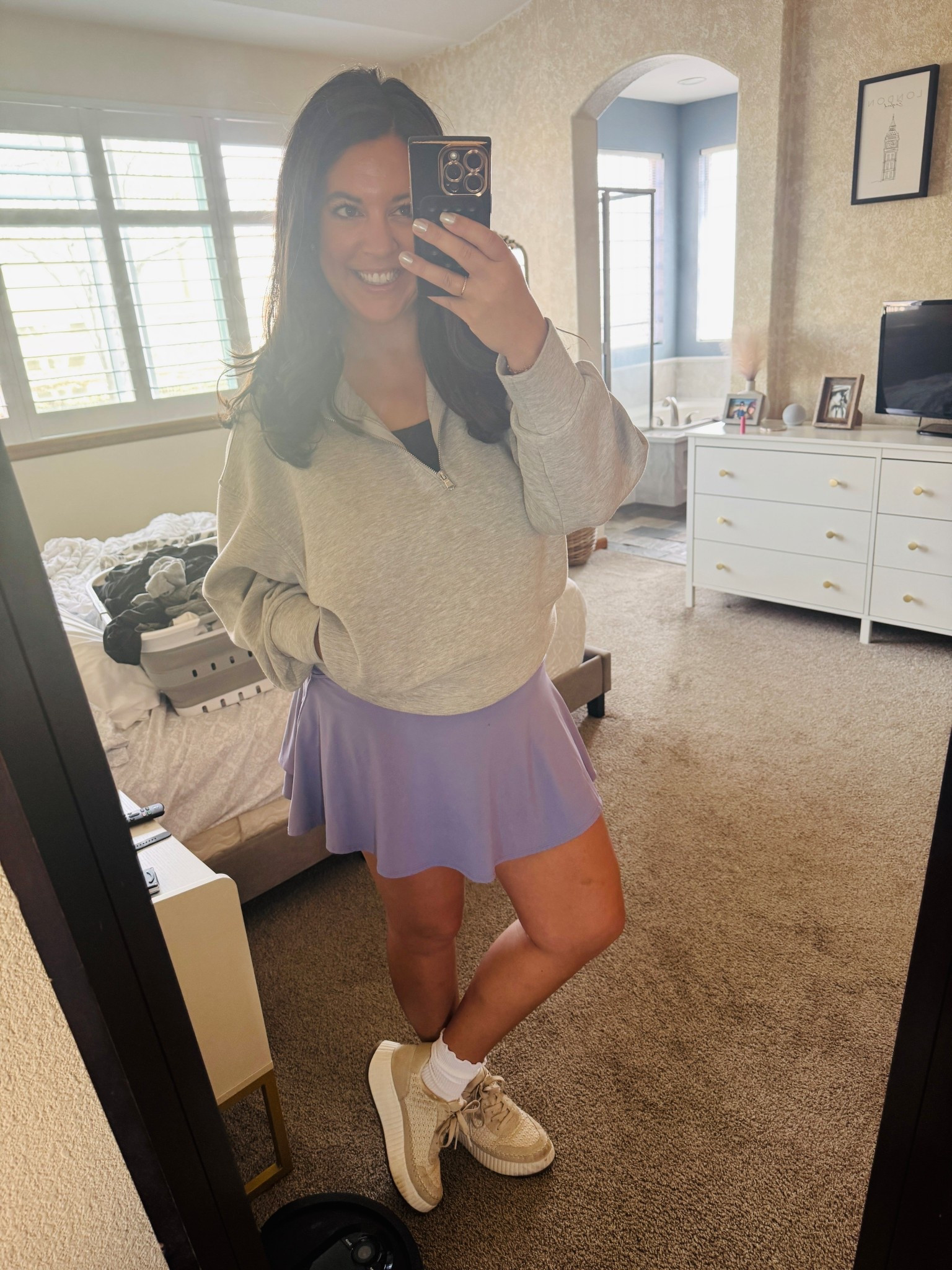 Go-to outfit when I’m playing pickleball. This skirt has the cutest flair and ruffle in back! 

I am wearing my typical size in both pieces, size Large. 

#LTKActive #LTKootd #LTKMidsize