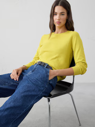 Forever Crew-Neck Sweater | Banana Republic Factory