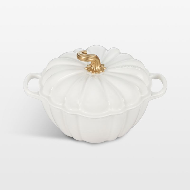 Le Creuset White Pumpkin Cocotte + Reviews | Crate & Barrel | Crate & Barrel