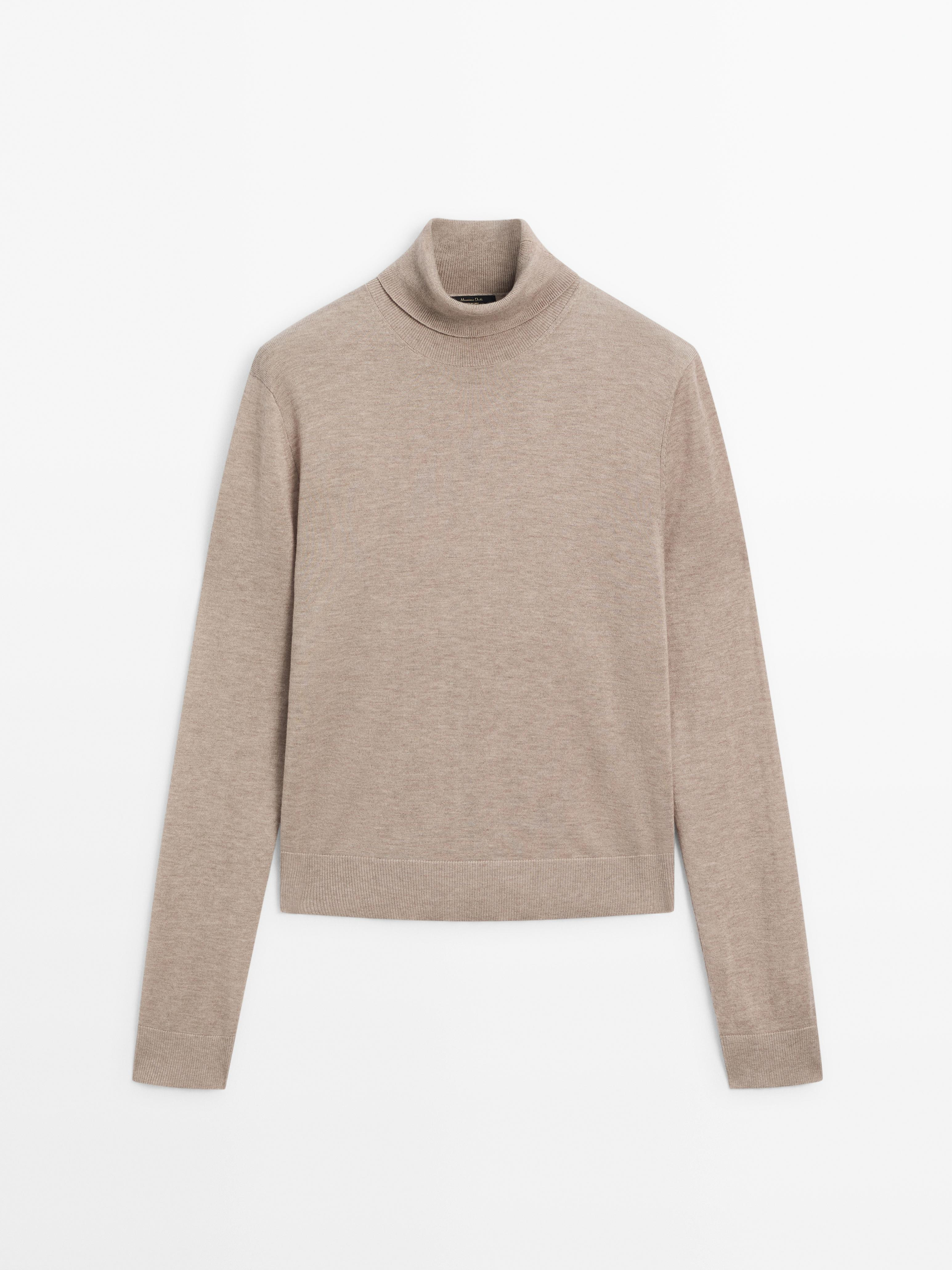 Wool blend turtleneck sweater | Massimo Dutti UK