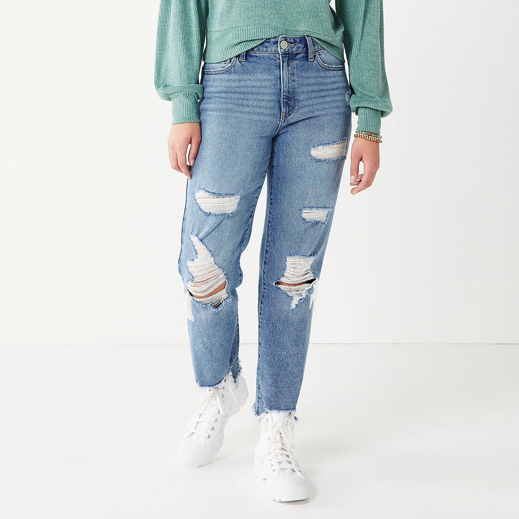 Juniors' SO® High Rise Straight Leg Jeans | Kohls | Kohl's