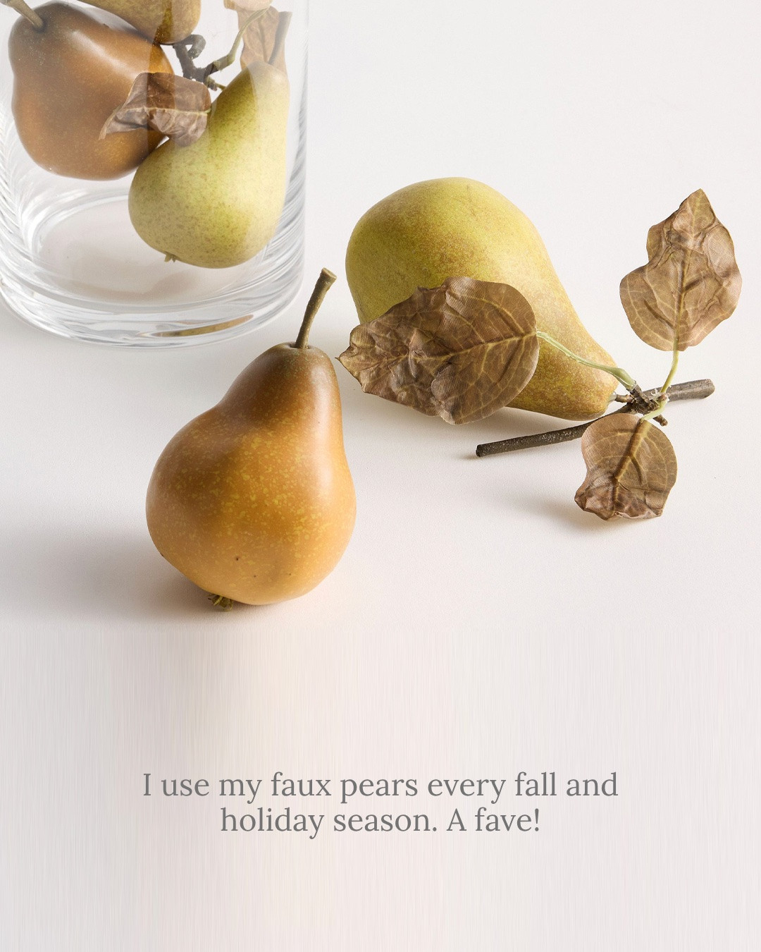 I’ve used my faux pears every fall and love them! Perfect for display or tablescapes!

Home decor, fall decor

#LTKSeasonal #LTKHome