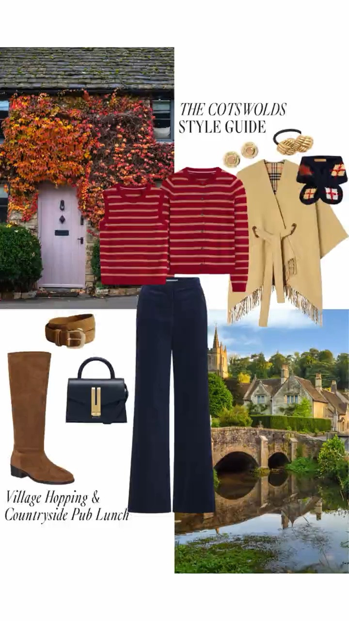 🍂 The Cotswolds are the perfect excuse to lean into timeless English countryside style.

In What to Wear in the Cotswolds, I’m sharing polished looks built around classic layers, rich autumn tones, heritage-inspired pieces, and the kind of effortless outfits that feel right at home among stone villages, cozy pubs, and long country walks.

Think quilted jackets, beautiful knits, tailored trousers, riding-inspired details, and elevated accessories you’ll wear well beyond the trip. Tap to shop the edit and bring a little English countryside charm into your fall wardrobe. 🤎✨

#LTKStyle #CotswoldsStyle #EnglishCountryside #FallFashion #HeritageStyle #ClassicStyle #TravelStyle #AutumnOutfits #OutfitInspiration #LTKFinds

#LTKSeasonal #LTKOver40 #LTKTravel