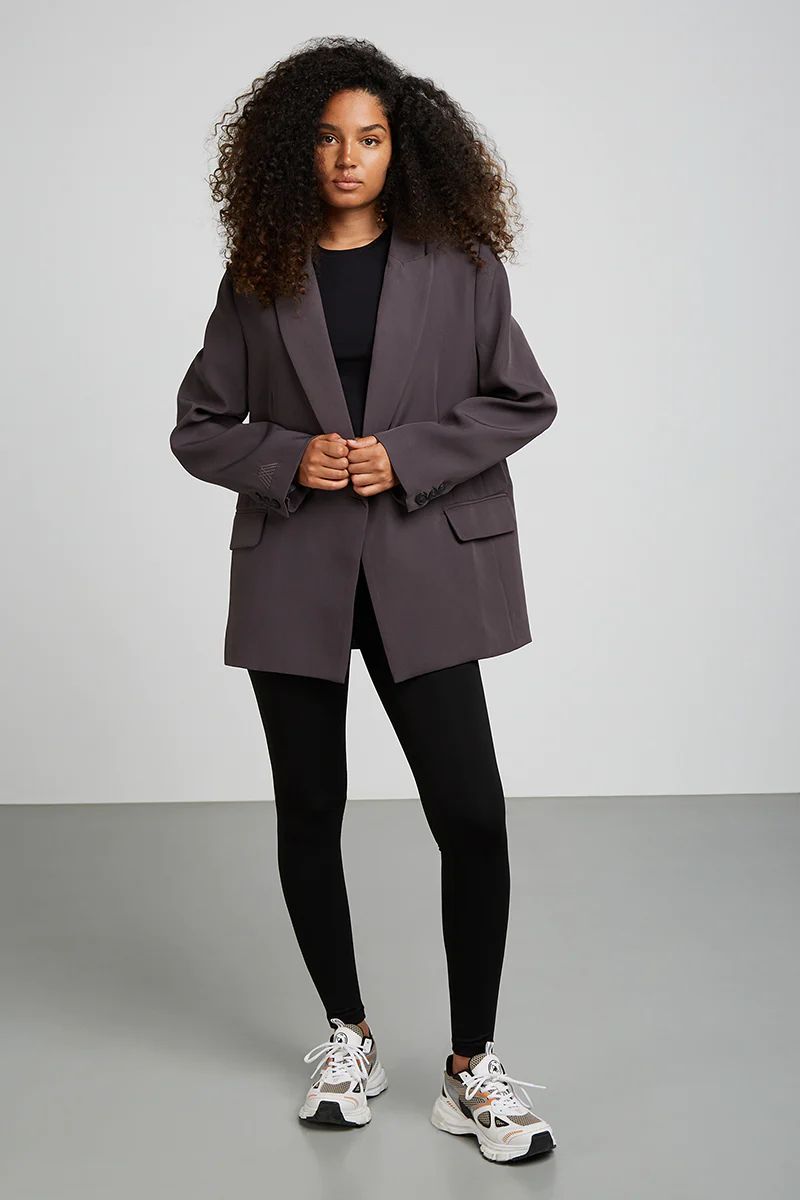 EVE Structured Oversized Blazer Charcoal | 4tharq 