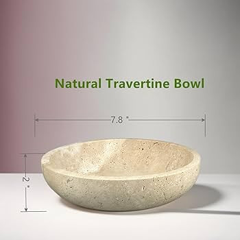 Travertine Decorative Bowls for Home Decor, Marble Fruit Bowl for Kitchen Counter, Keys Bowl for ... | Amazon (US)