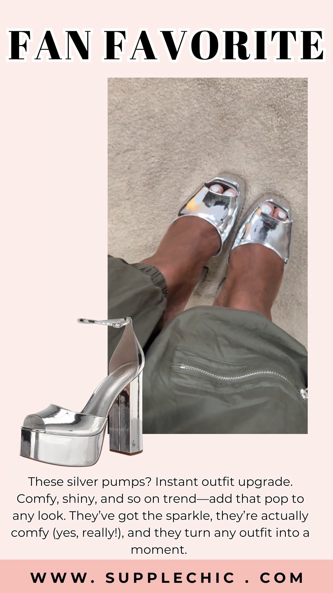 Okay babe, can we take a moment for THESE silver pumps from @SamEdelman? Obsessed is an understatement. They’re shiny, comfy, and give every outfit that perfect pop. Pair them with your fave jeans for a casual slay or sparkle up a summer dress for instant glam. Metallic shoes are trending hard rn, and trust me, these are the pair you’ll be reaching for nonstop. #SamEdelman #MetallicShoes #SilverPumps #AmazonFashion #OOTDInspo #WardrobeGoals #LTKStyle #LTKFinds

#LTKShoeCrush #LTKStyleTip #LTKFindsUnder50