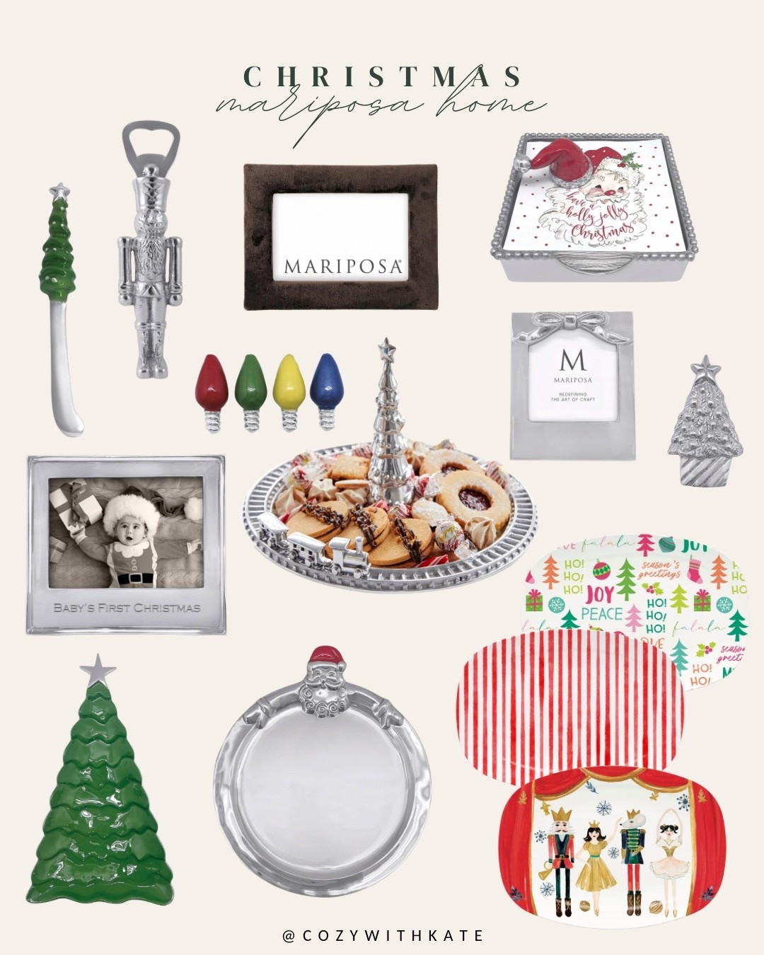 Mariposa chic Christmas entertaining decor. Holiday party decor. Holiday home. 

Use code: cozykate15 to save! 

#LTKFindsUnder50 #LTKHome #LTKSeasonal