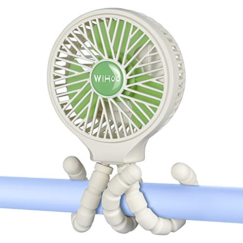 WiHoo Stroller Fan Clip On for Baby 5200mAh Battery Operated Fan Portable Fan Rechargeable Mini Hand | Amazon (US)