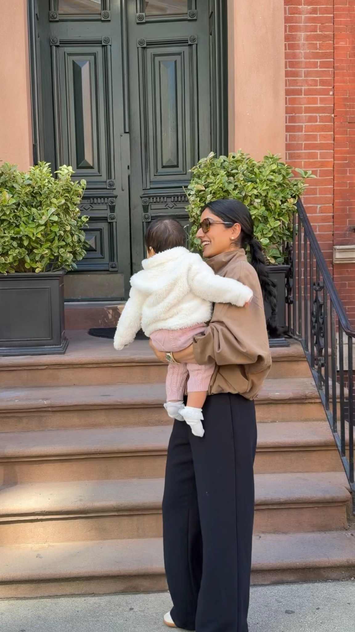 Outfit of the day! My jacket is from Zara (high collar, brown jacket 8372/092/700) 