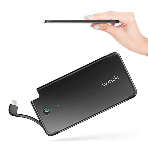 Luxtude 5000mAh Portable Charger for iPhone, Ultra Slim Mfi Apple Certified External Battery Pack Bu | Amazon (US)