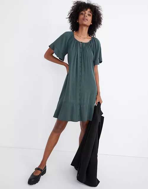 Button-Front Mini Dress | Madewell