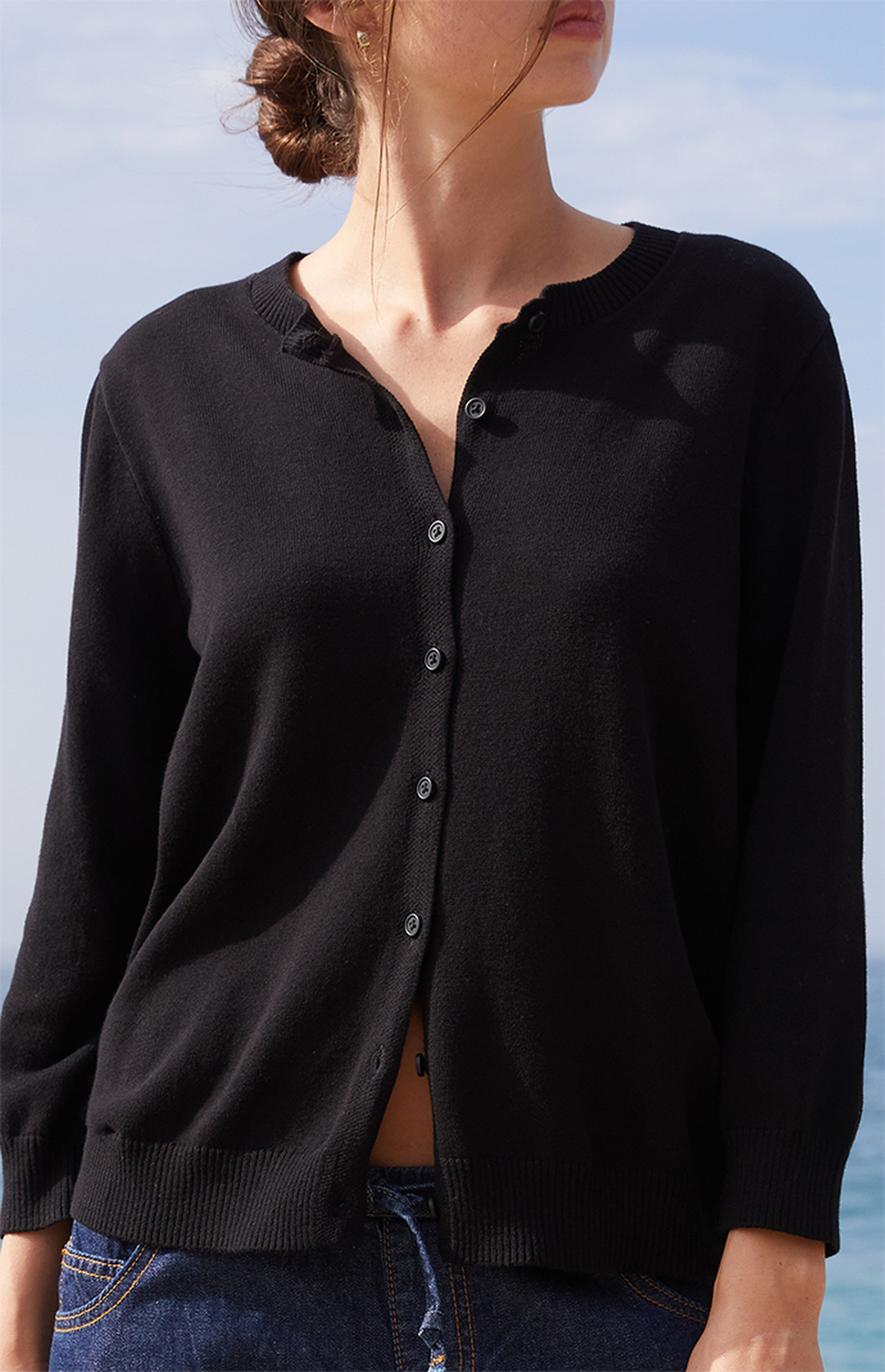 John Galt Black Button Down Cardigan | PacSun