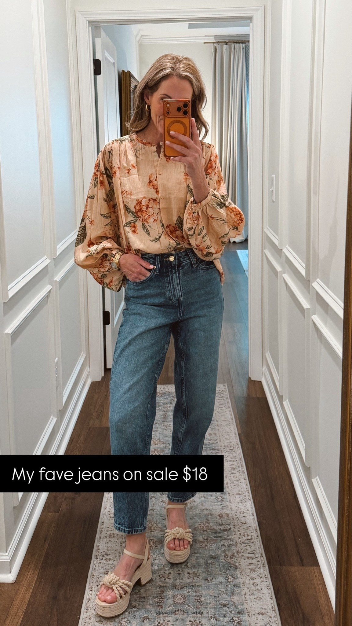 My favorite jeans are only $18. I am wearing the size 0 this top is $26 wearing the size extra small.