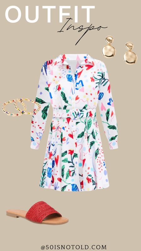 Super cute Spring and Summer dress from Loft! You could do some bold accessories with this one. Mother’s Day | Red Sandals | weekend brunch 

#LTKshoecrush #LTKstyletip #LTKworkwear