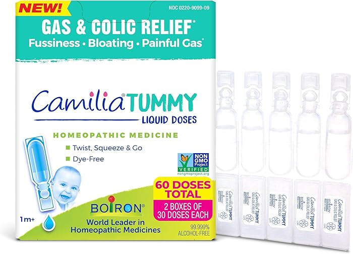 Boiron Camilia Tummy for Colic, Painful Gas, Bloating, & Fussiness- Sterile and Non-Drowsy Liquid... | Amazon (US)