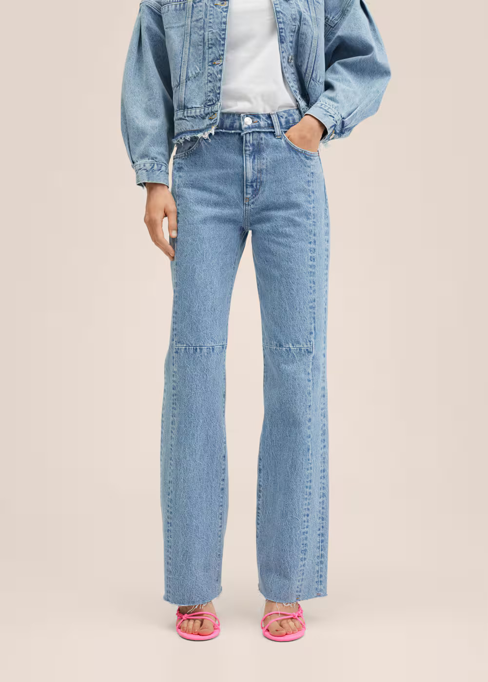 High waist straight jeans -  Women | Mango United Kingdom | MANGO (UK)
