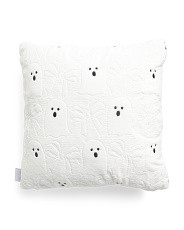 20x20 Ghost And Bow Faux Fur Square Pillow | Halloween | Marshalls | Marshalls