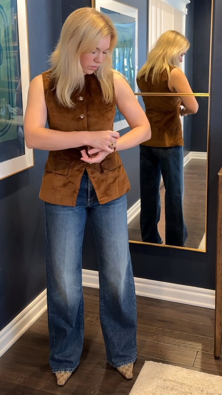 This cord vest is so cute!! Jeans fit TTS
#ltkitbag#LTKItBag #LTKStyleTip

#LTKFindsUnder100