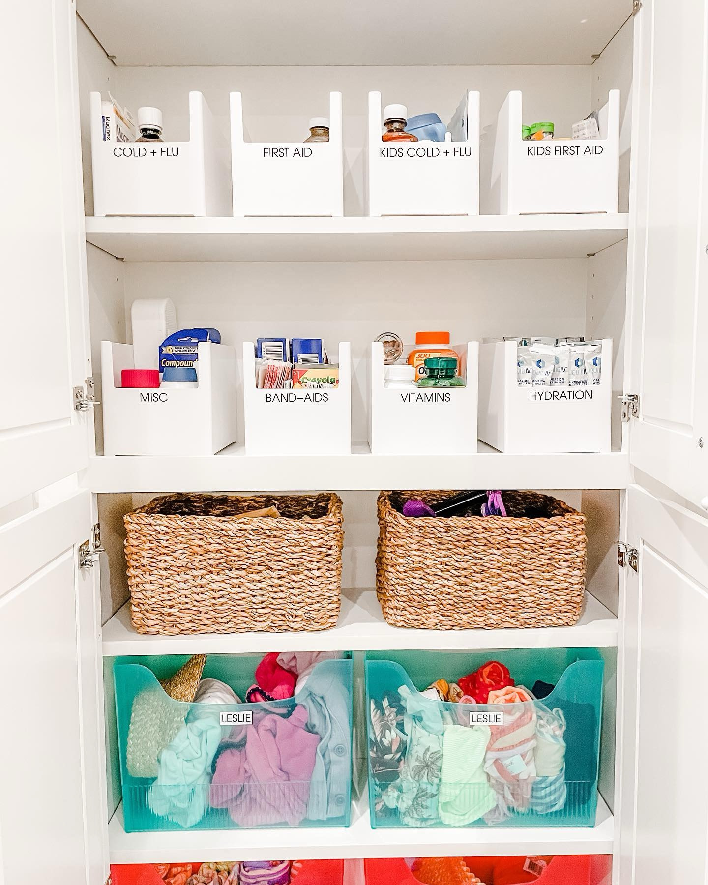 This space is beyond ready for summer! Swimsuits, sunscreen, hydration and bandaids…what more does one need?