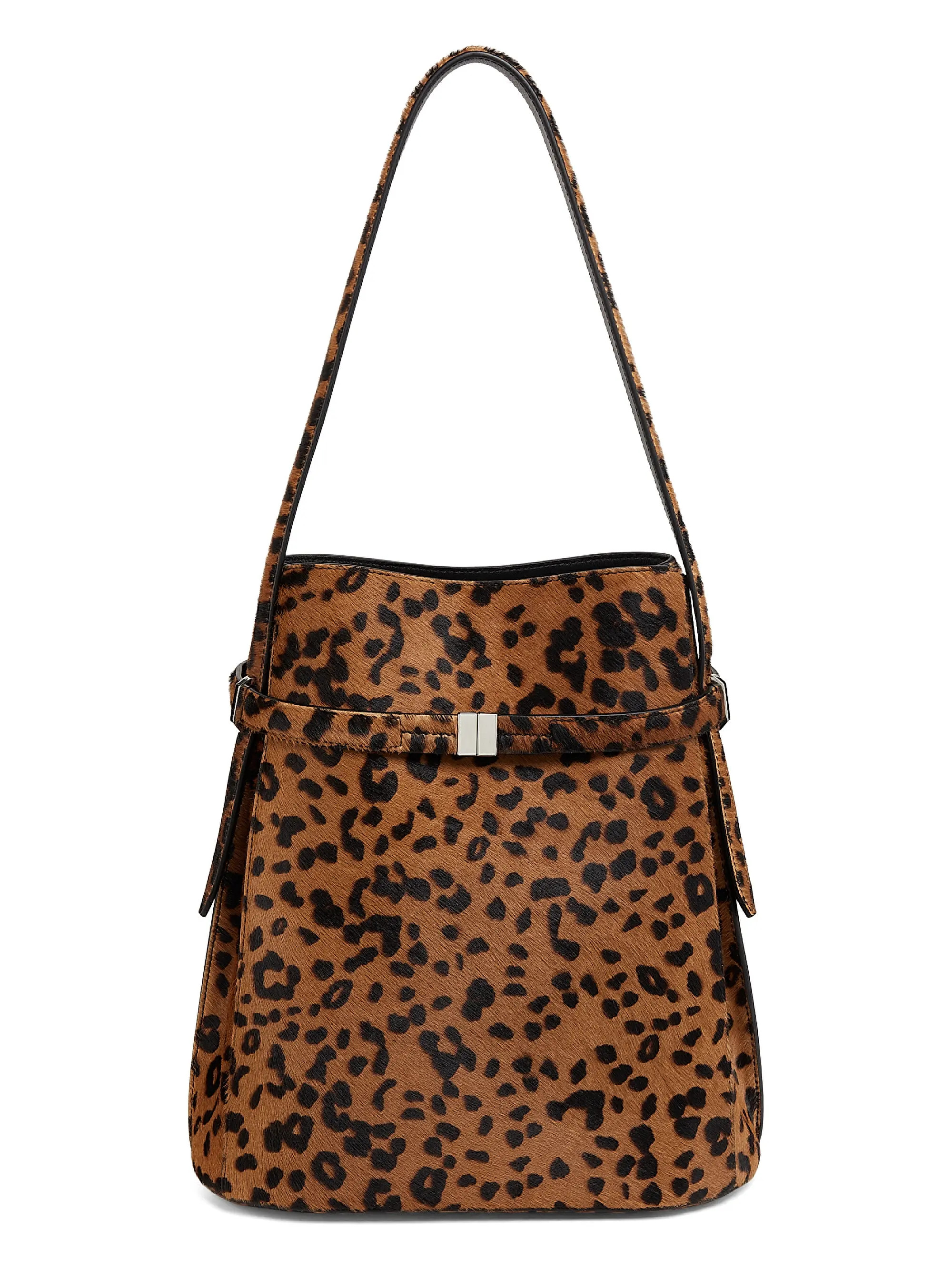 Belted Leopard Bucket Bag | Saks Fifth Avenue