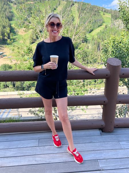 🚨Promo codes
Outfit of the day✔️🖤

What I worn on our weekend getaway✔️
Perfect to grab a coffee  or head out on a walkk

New Spanx  air essentials shorts 
I am so in love🖤 fit tts

Air essentials too fits tts 

Both come in other color choices 

🚨SAVE 10% off all Spanx with my CODE: DEARDARCYXSPANX. Great free shipping and returns, too

Sunglasses Versace 

Red tennis shoes Madison Masion 



#LTKTravel #LTKActive #LTKStyleTip
