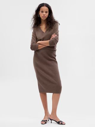 CashSoft Rib Midi Sweater Skirt | Gap (US)