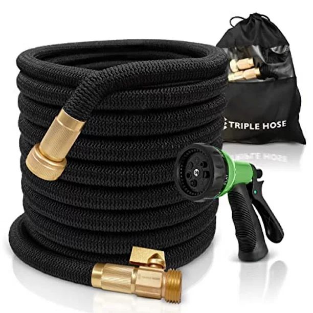 50 Foot Expandable Garden Water Hose: Heavy Duty, Collapsible, Flexible, Retractable Hose | Will ... | Walmart (US)